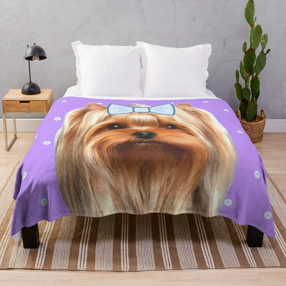 

Cute purple yorkshire Throw Blanket wednesday Furry Luxury St Thermals For Travel Blankets