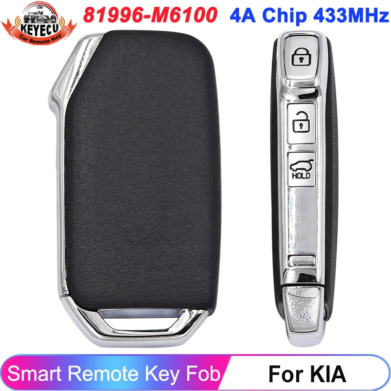 KEYECU For KIA Sportage K5 Forte 2017+ Q2000 81996-M6100 4A Chip 433MHz Car Remote Control Key Fob Smart Promixity Card