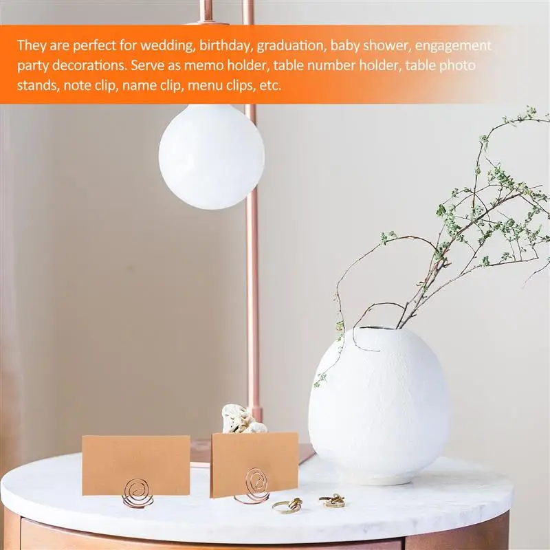 ハート型名刺入れ、ペーパークリップ、メニューホルダー、ゴールデンテーブルナンバーホルダー、24個