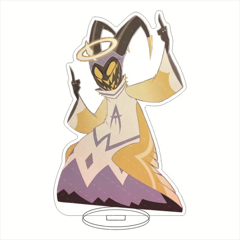 فندق Hazbin لطيف الاكريليك حامل الشكل Alastor قشر الملاك الغبار الحلي الزخرفية حامل نموذج المشجعين جمع الهدايا اللعب #4