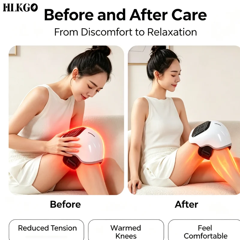 Professional Electric Knee Joint Massager 2026, Infrared Laser Red Light Vibration Therapy for Arthritis Knee Pain Care