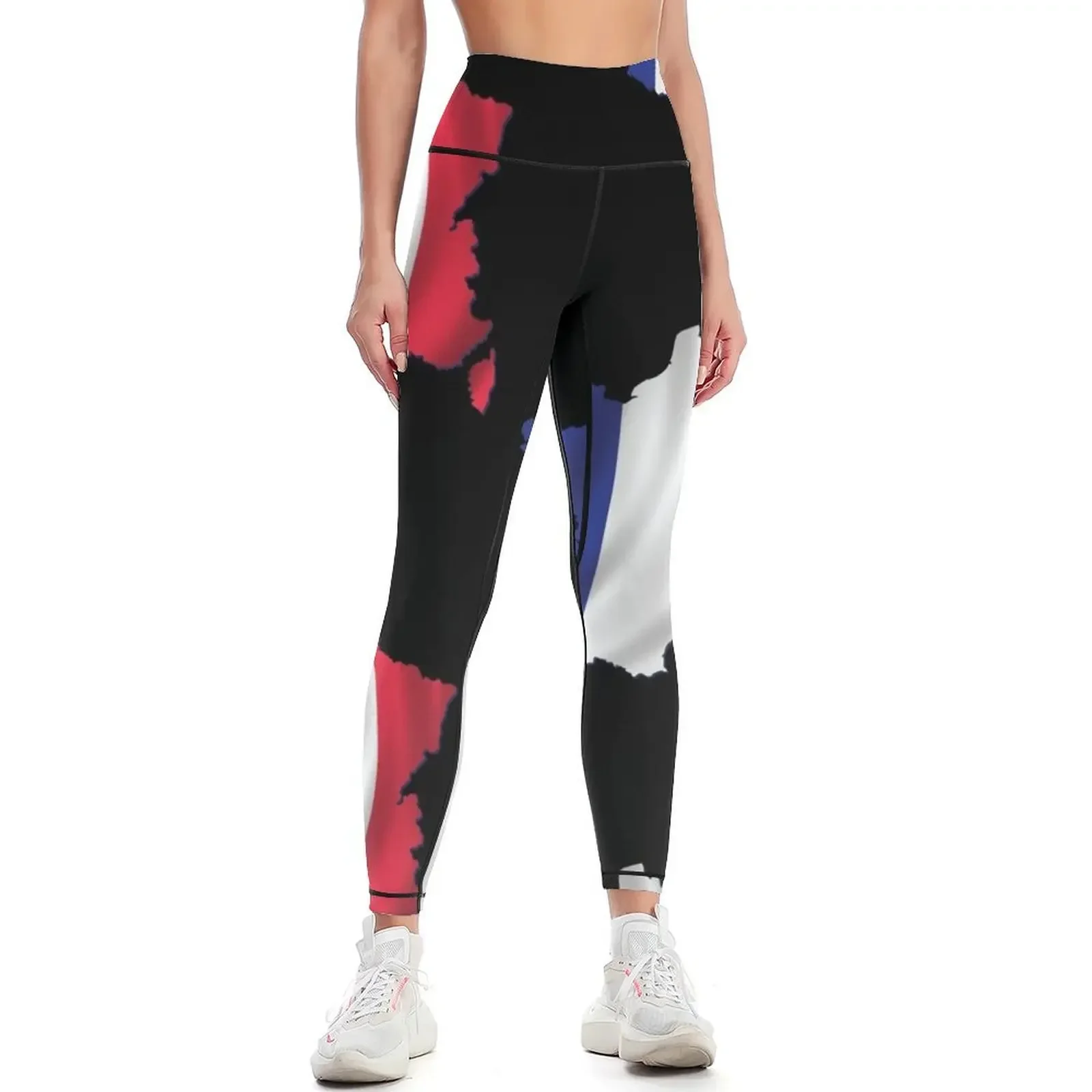 

FRENCH MAP AND FLAG Leggings sports woman gym gym sportswear woman gym top Women's trousers Womens Leggings