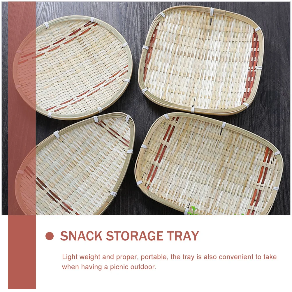 

Exquisite Bamboo Snack Tray Functional Candy Chocolate Serving Dish for Home Party Portable Lightweight Fruit Storage Container