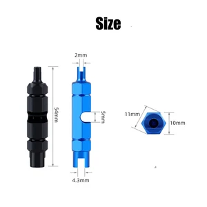 Toopre 3-in-1 bisiklet çok fonksiyonlu vana çekirdek temizleme aracı anahtarı için bisiklet, kutlama keyfini, ve uzatma vana sağlamak için 8 en çok satan, anahtar vana-no. 6
