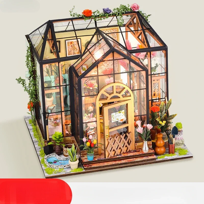 

DIY Hut Handmade Miniature House Jennifer Room Assembled Model Decoration Ornament Christmas Gift Home Accessories