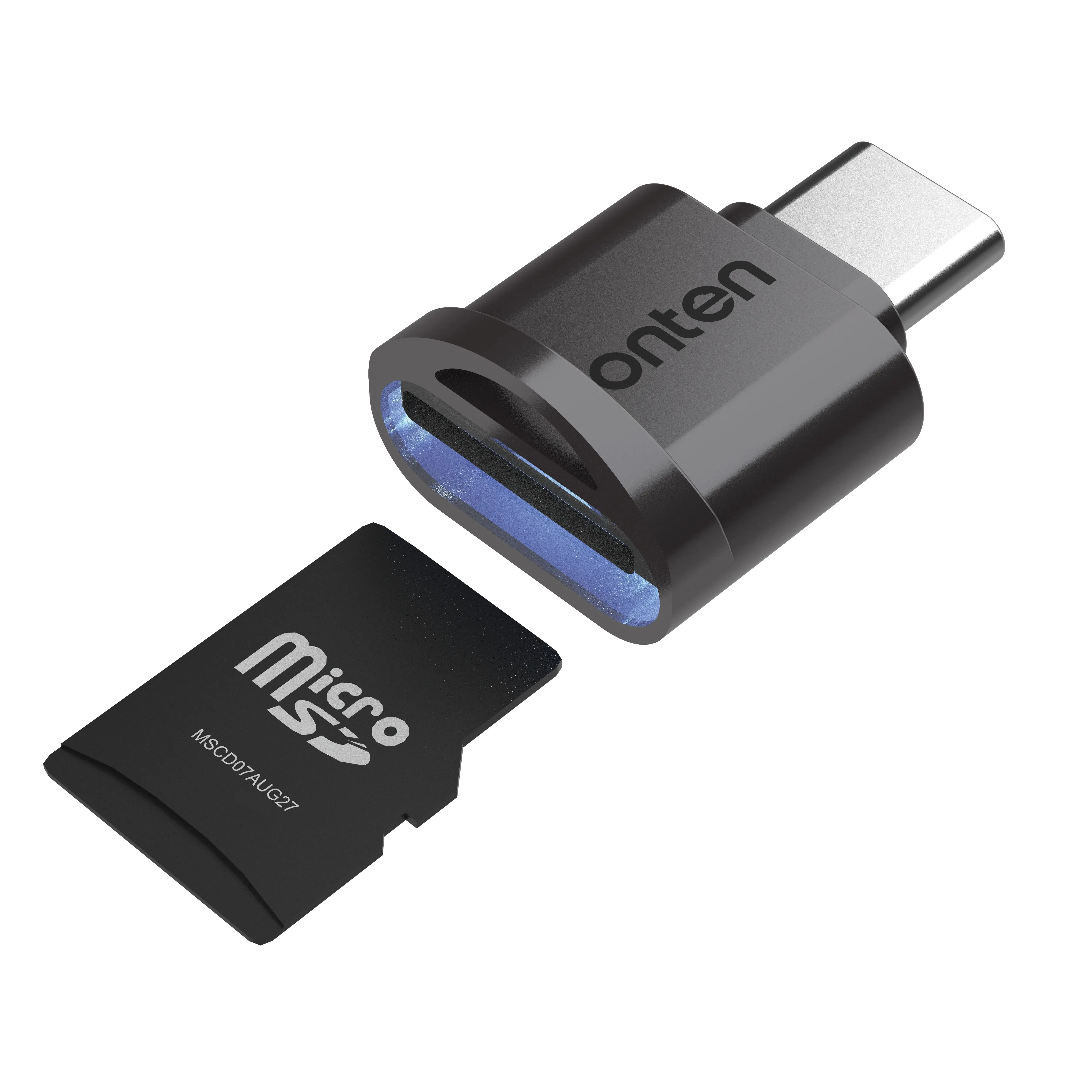 ONTEN OTG Card Reader Lightning Type C Micro SD TF Adapter High Speed Memory Card Reader Compatible with iPhone Android