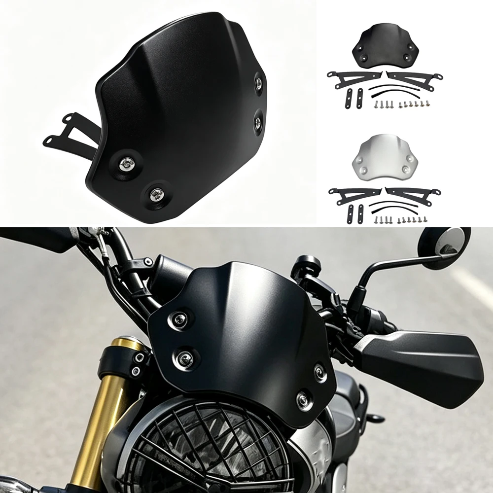 For Scrambler 1200XE Wind Deflector 1200XC Windscreens 2019 2020 2021 2022 2023 2024 2025 Scrambler1200X Motorcycle Windshield
