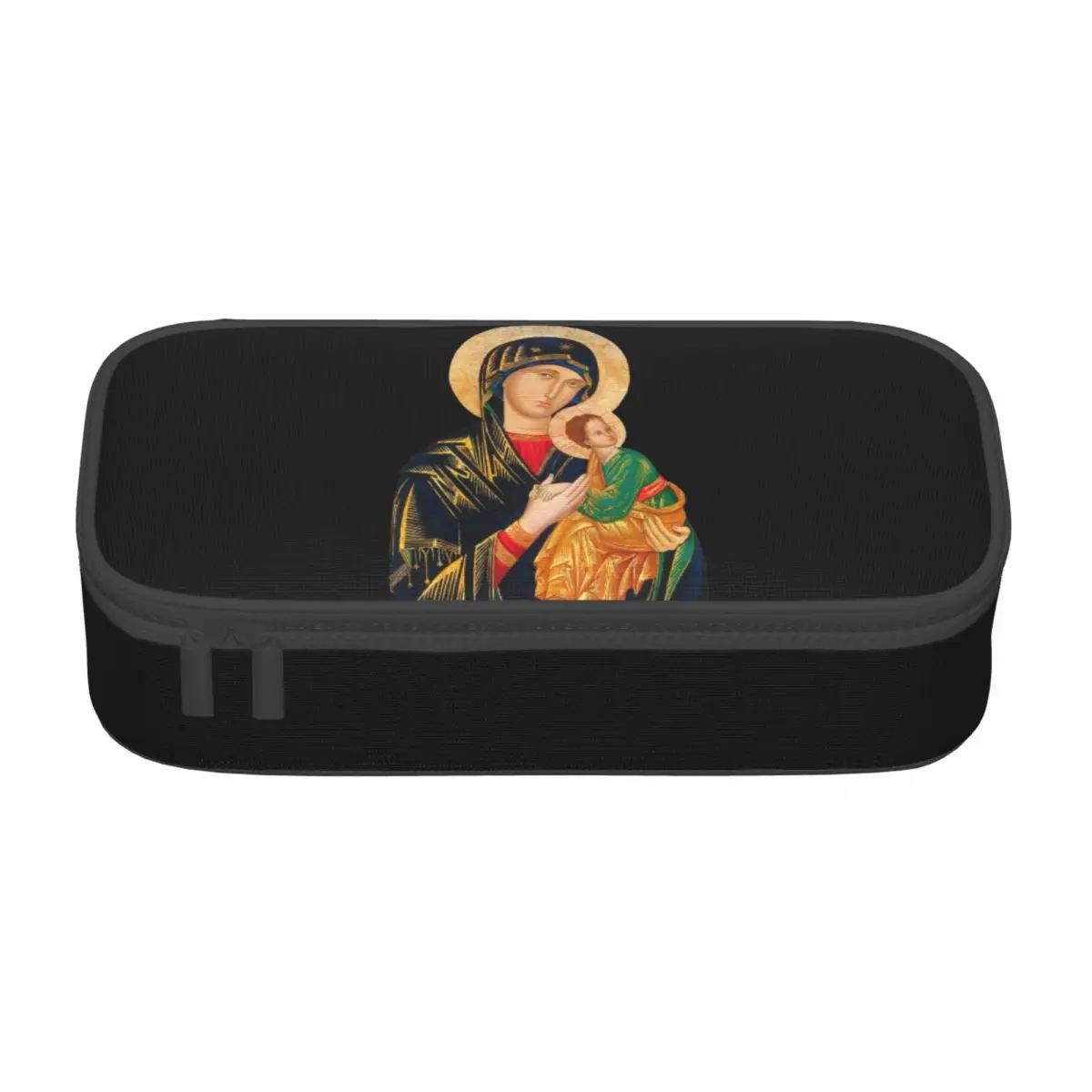 مخصص سيدة الأبدية مساعدة مقلمة لطيفة صبي فتاة سعة كبيرة مريم العذراء الكاثوليكية صندوق رصاص اللوازم المدرسية #2