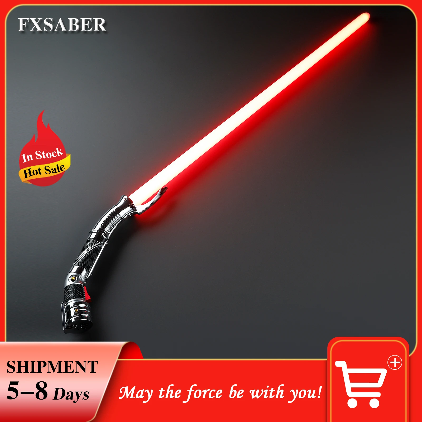 

FXSABER Metal Hilt dooku lightsaber with High Light Sound Effect for Cosplay lightsaber toy with 34 sets sound fonts
