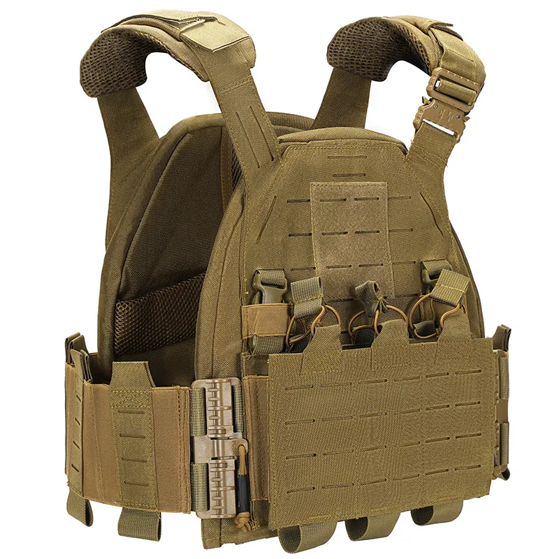 

1000D Laser Quick Release Combat Vest Quick Release Breathable Wear-resistant Vest Real CS Outdoor Tactical Vest