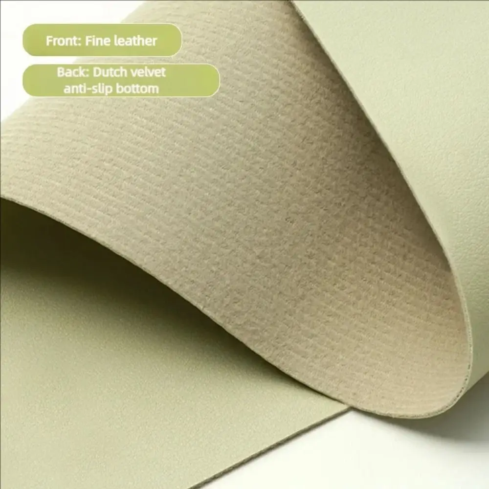 Waterproof PU Leather Table Cover Anti-slip Eye-Protective Oilproof Table Cloths Pure Color Oilproof Computer Desk Mat