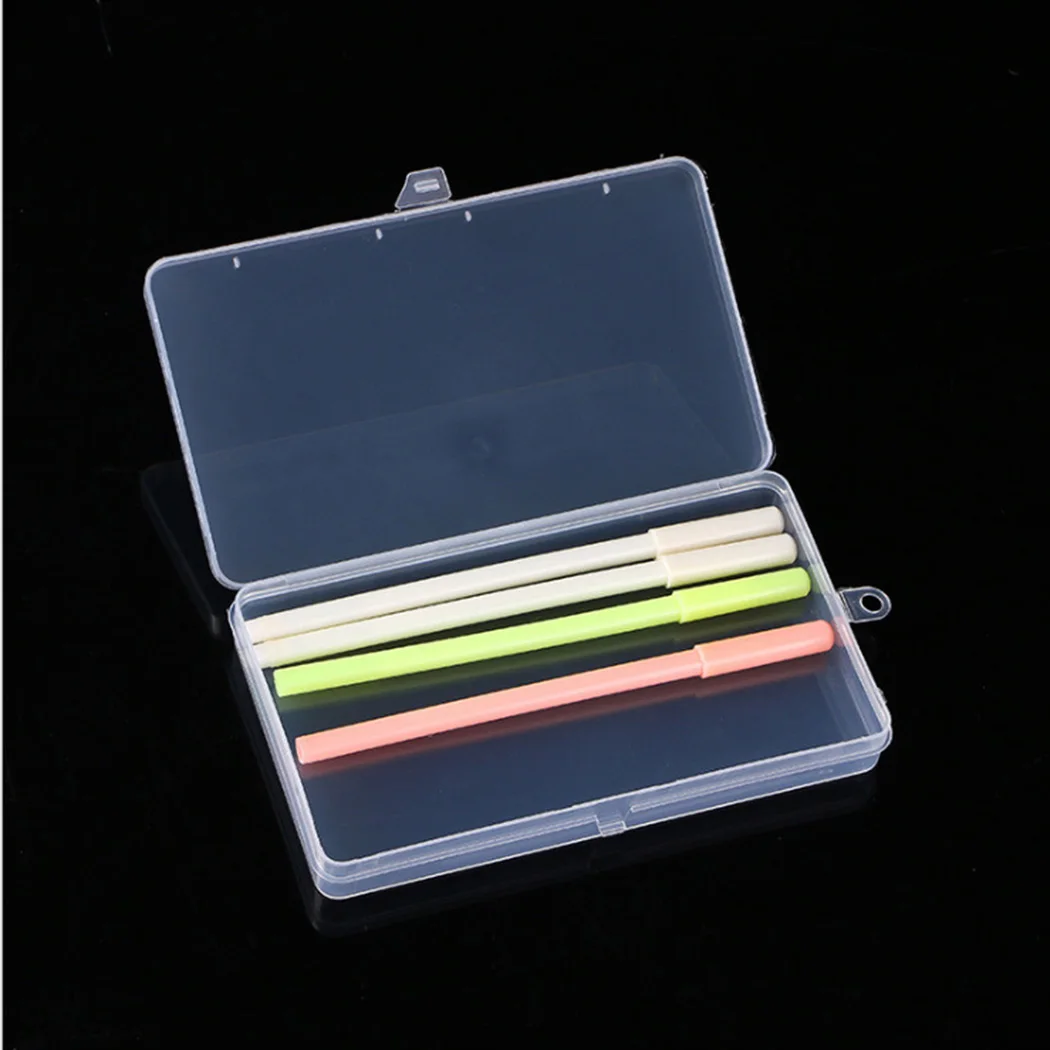 Transparent Plastic Storage Box Organizer Stickers Box Desktop Container Art Tool Case Stationery  Jewelry Screws Storage Box