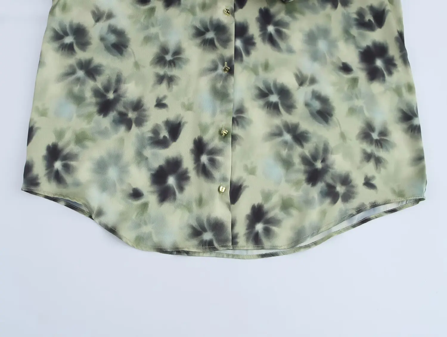 PB&ZA Camicia da donna a maniche lunghe con colletto e bottoni sul davanti Design e motivo tie-dye per un look trendy ed elegante