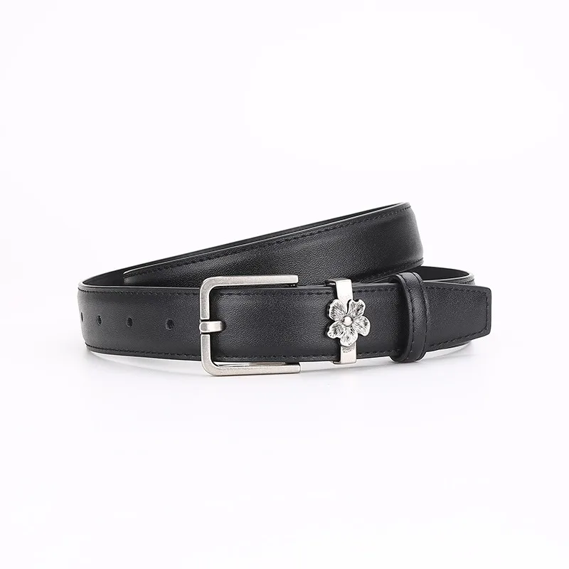 Leather Women's Fashionable Belt with A Width of 3.0CM, Suitable for Various Jeans and Casual Pants To Match with Decoration
