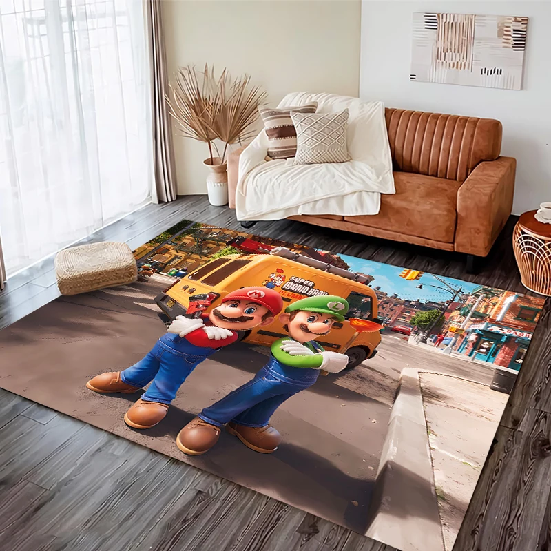 Super Mario Game HD Pattern Rug for Living Room Area Carpet Bathroom Mat Creative Doormat Bedroom Mat Home Decor Area Rug