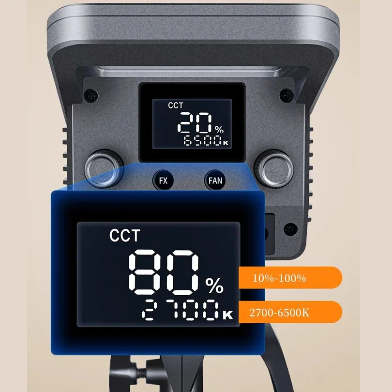 200 واط التصوير ضوء عدة صندوق إضاءة LED COB لايف الفيديو الضوئي الشمس ملء ضوء سطوع عالية CRI 95 + 2700-6500 كيلو 220 فولت عكس الضوء #5