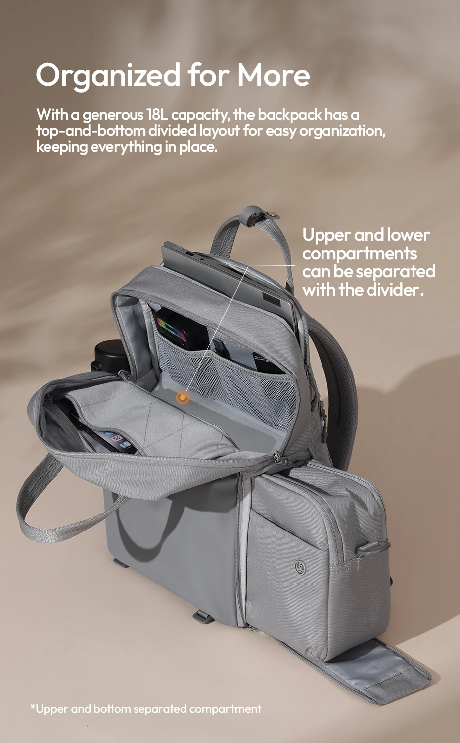 Ulanzi F08 Leichter Reiserucksack, wasserdicht, für Sony Nikon, Canon, DSLR, Digitalkamera, Objektiv, Laptops, Outdoor-Fototasche – Detail 12