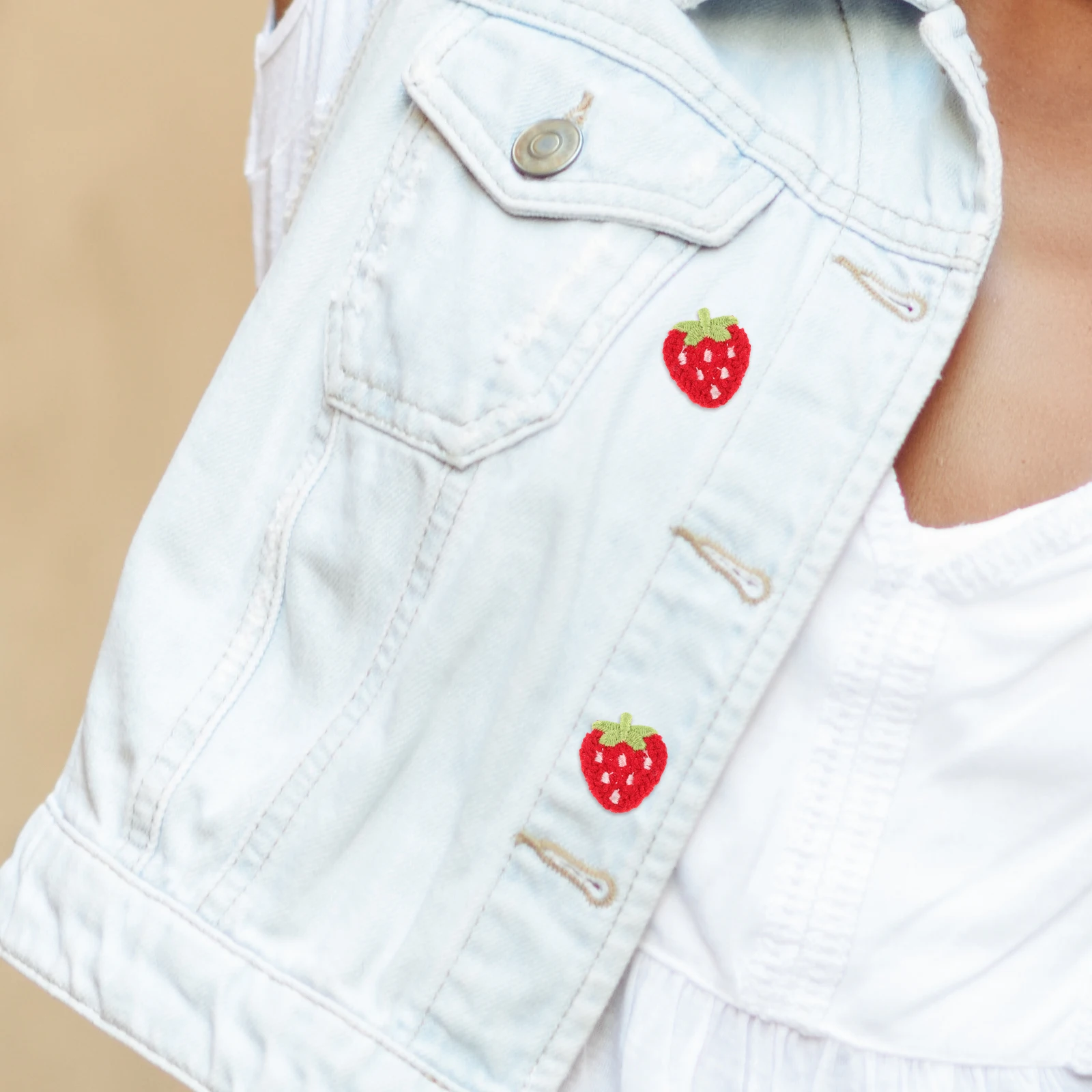 

10 Pcs Fruit Embroidery Patch Iron Patches Fun Strawberries Clothes Christmas Cute Sewing Bags
