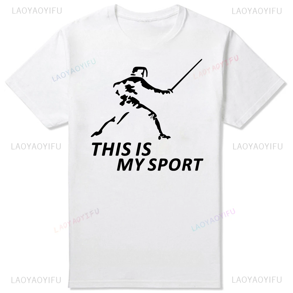 Summer Style Funny Fencer Fencing Graphic T Shirts Streetwear Short Sleeve Casual Fashion Loose Man Tshirt Harajuku Y2k T-shirt