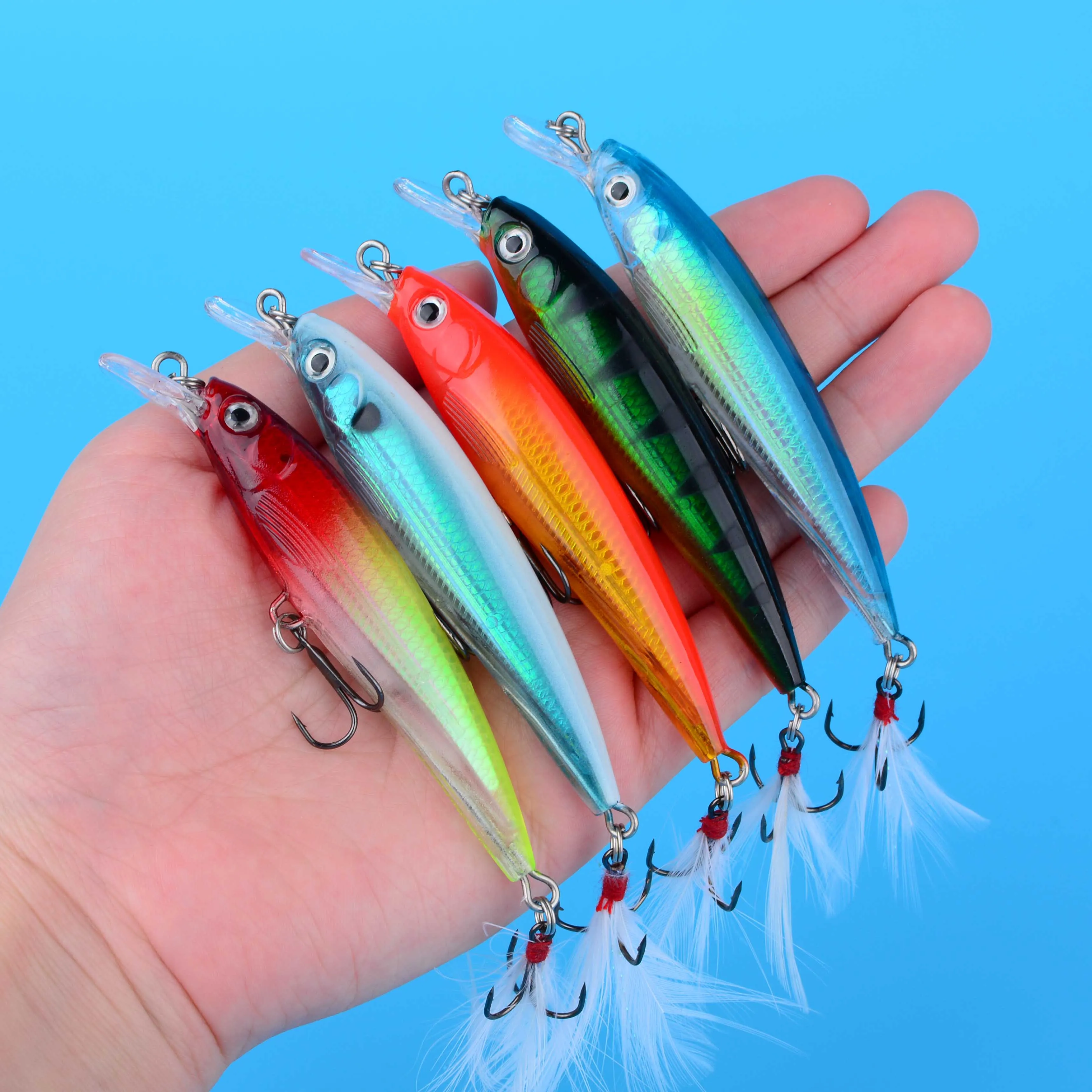 Señuelo artificial duro tipo Minnow – Crankbait para spinning - imagen 4