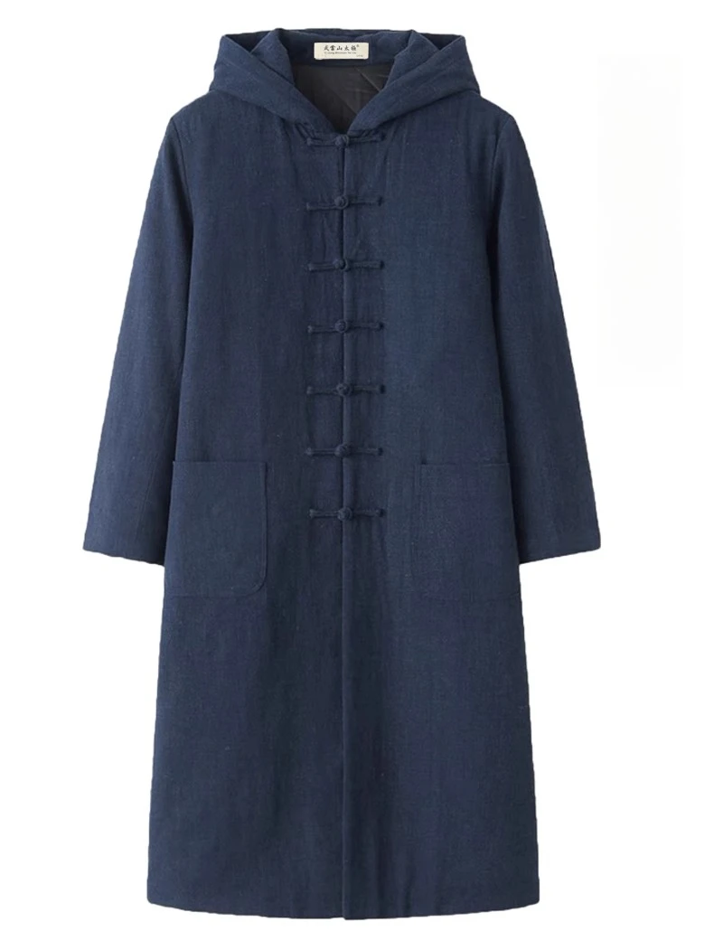 Tai Chi-Robe im Wudang-Stil, langärmelig, Leinenmischung, Kampfsportuniform, traditionelle chinesische Kung-Fu-Kleidung für Männer und Frauen