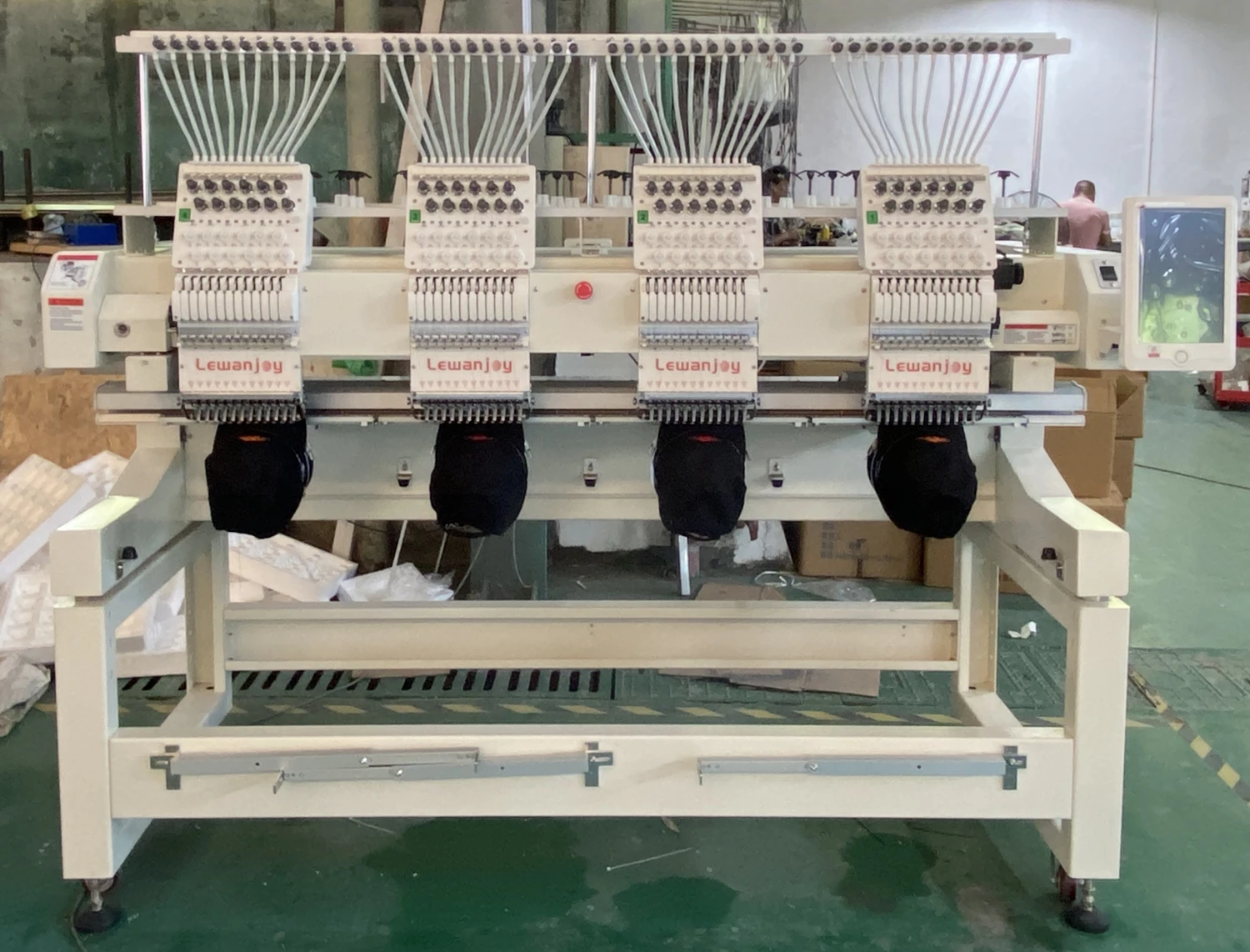 Four Heads Embroidery Machine For Sale Embroider Machinery With 12 Needles Cap Clothes Shoes