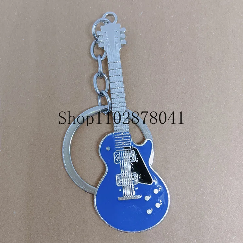 Hot Selling Fashion Jewelry Zinc Alloy Pendant Keychain Color Guitar Exquisite Classic Gift