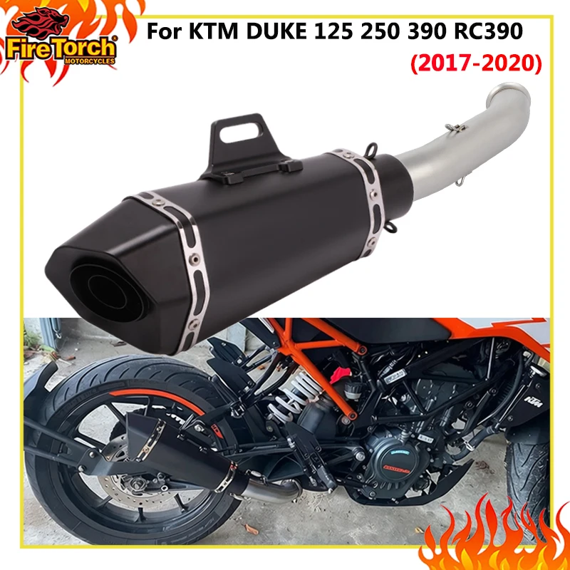 Slip-On Auspuff für DUKE 125 250 390 RC 390 RC390 KTM390 2017 - 2020 Motorrad Auspuffrohr 51MM DB Killer Schalldämpfer
