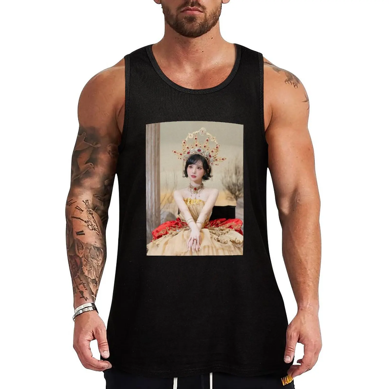 

EUNHA (VIVIZ) - RUM PUM PUM (ROYAL VERSION) Tank Top sleeveless gym shirt man fitness Gym t-shirt man