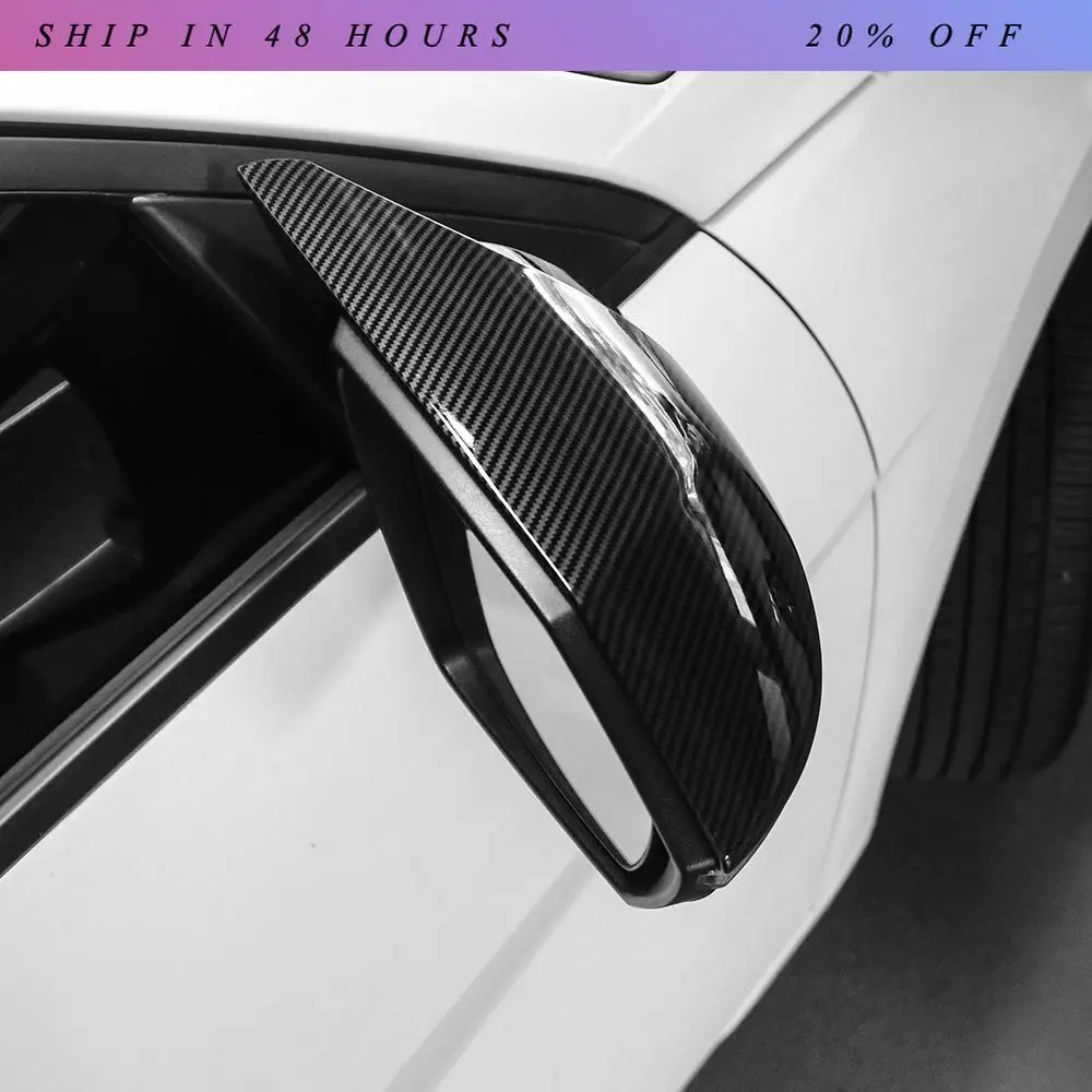 IOSN For Hyundai Elantra CN7 N Line 2021-2025 2Pcs ABS Car Bull Horn Rearview Mirror Cover Trim Side Door Rear View Mirror LHD/R