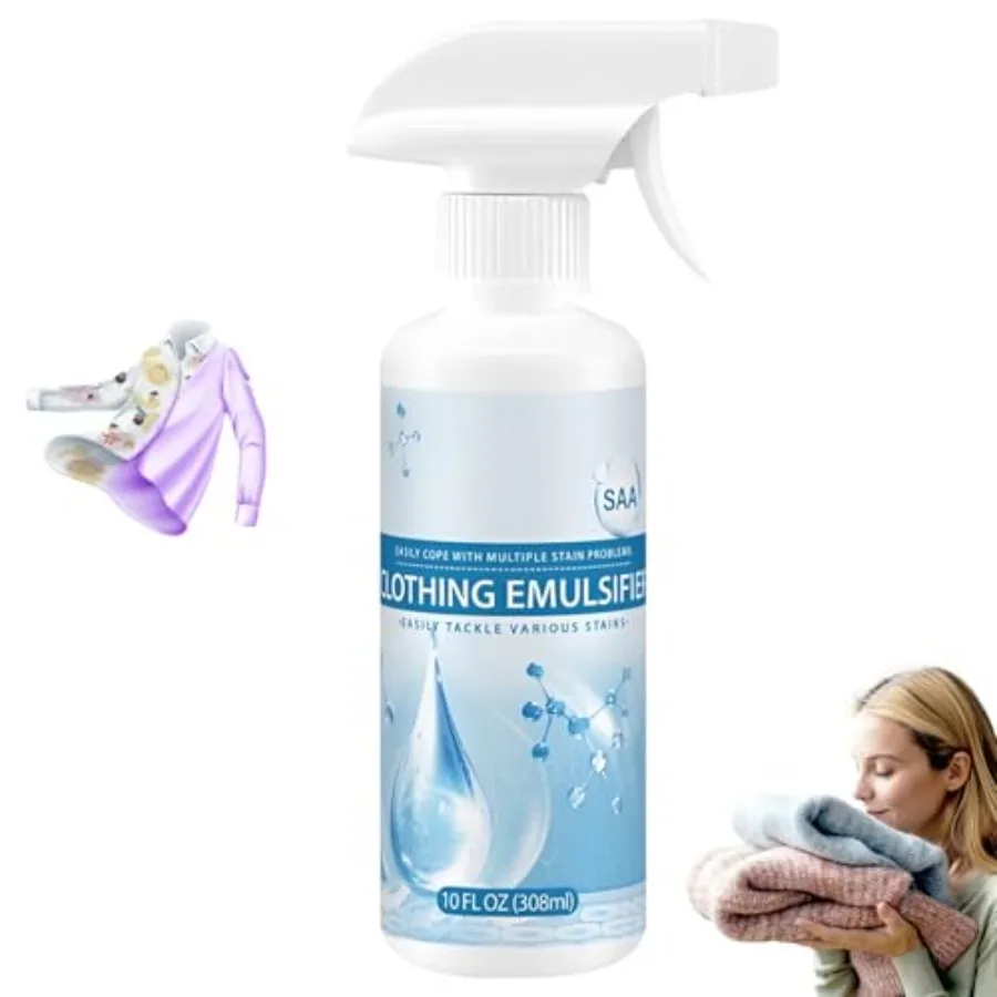 

Clothing Emulsifier Stain Remover, Non-Ionic Laundry Pre-Treatment, Stain Remover for Clothes, Portable Dry Cleaning Stain Remo