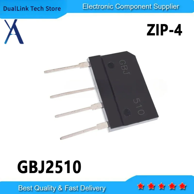 5 Buah GBJ2508 GBJ2506 GBJ 251025 Baru dan Asli 1000V/800V/600V ZIP-4