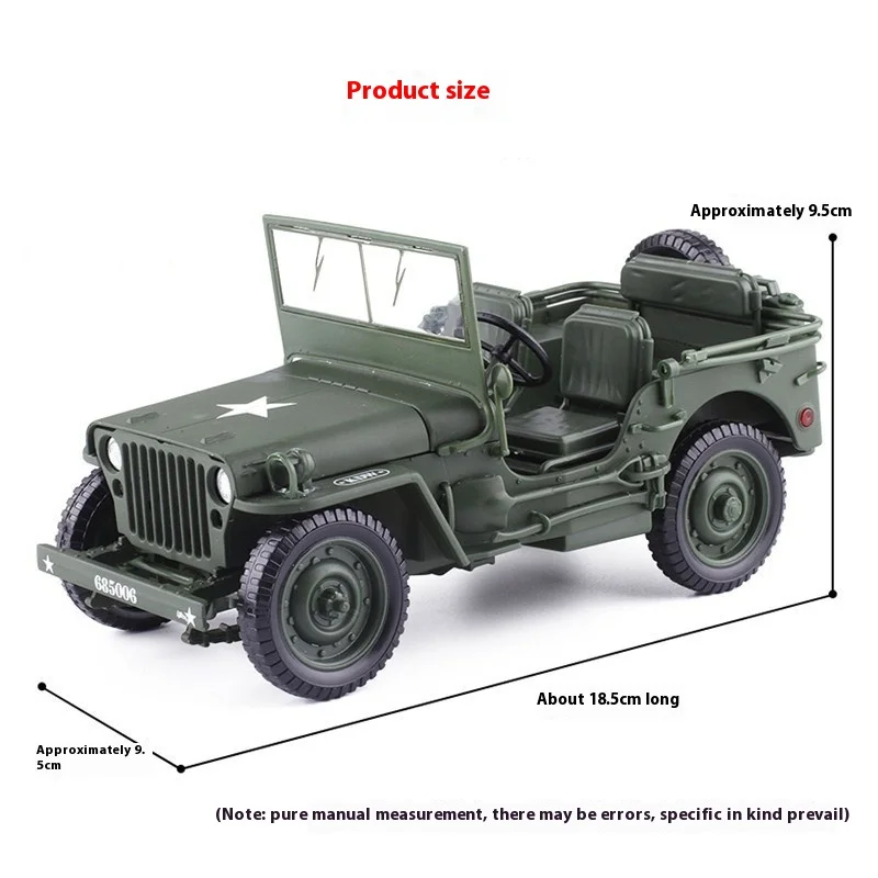 1: 18 يموت الصب سبيكة نموذج سيارة ويليس جيب نموذج محاكاة القيادة العسكرية مركبة لعبة هدية ديكور سطح المكتب الداخلي