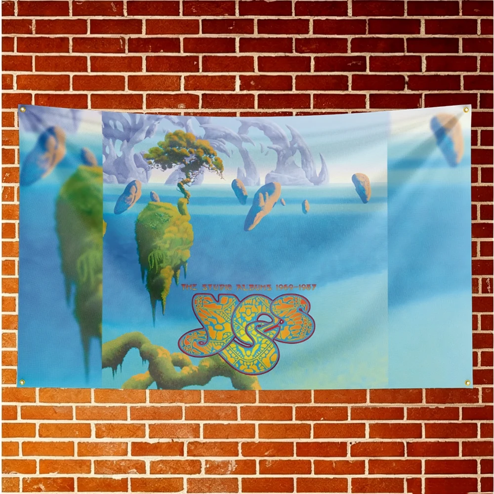 Yes Music Flag Banner For Fan Cave Watch Party Tailgate Gathering Indoor Outdoor Backyard Home Festival Ornament Supply