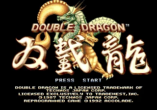 Double Dragon 16bit MD Game Card For 16 Bit Sega MegaDrive Genesis Consoles