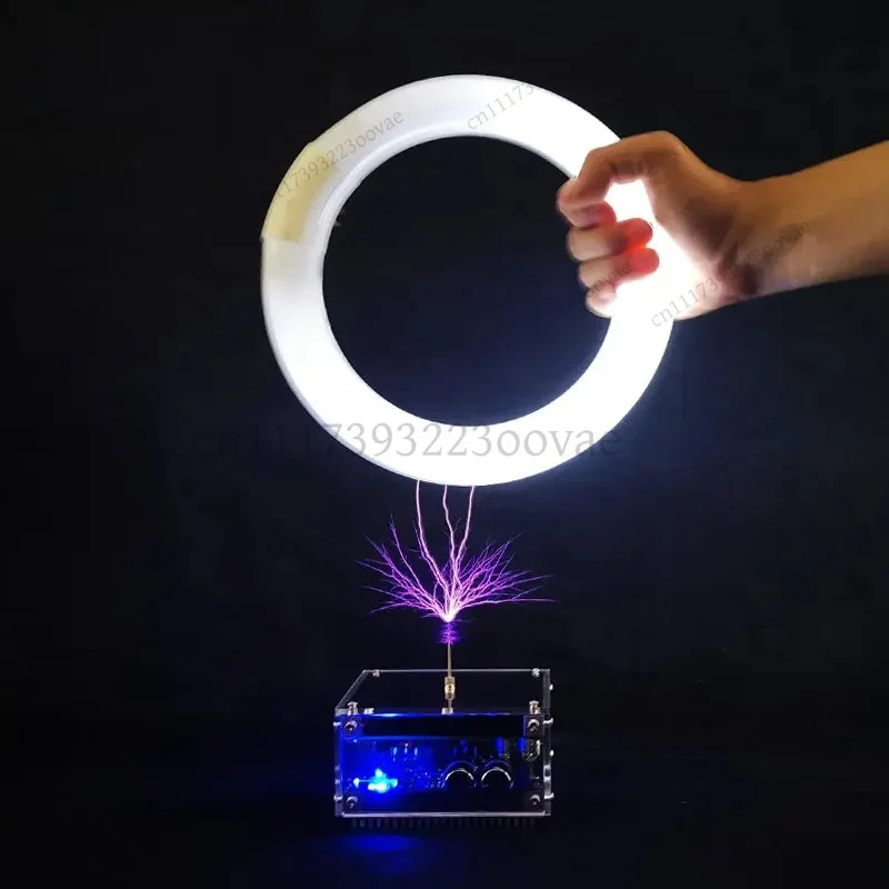 Df 10CM Flat Panel Bluetooth Music Tesla Coil High Frequency High Voltage Pulse Test Instrument Christmas Gift