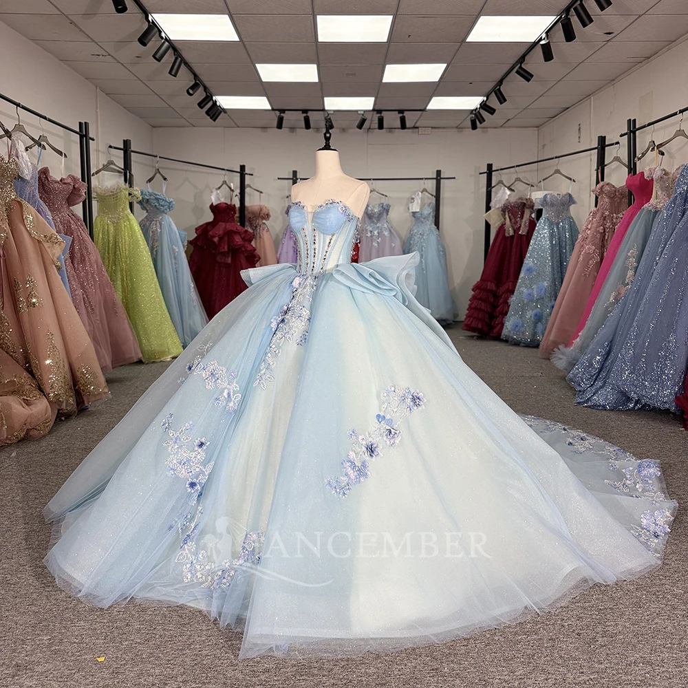 Personalizado quinceanera vestidos de baile lantejoulas contas organza strapless espartilho festa aniversário vestidos de 15 quinceañera