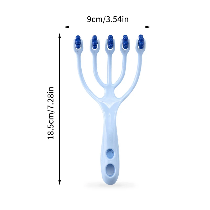 Роликовый массажер с пятью когтями, диадиадиановый массажный гребень для акупунктурного массажа кожи головы, инструменты для расслабления и здоровья, облегчение боли