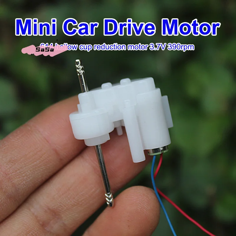 

Mini 614 Coreless Gear Motor 3.7V 390RPM Dual Shaft Micro Reducer for DIY Hobby Toy Car DC Motor