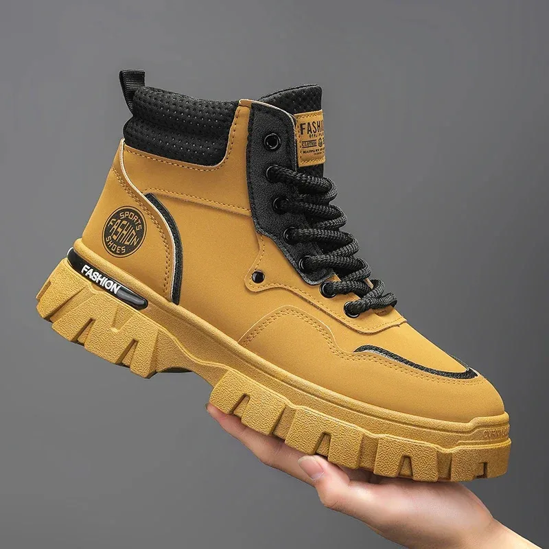 

Модные зимние высокие рабочие дышащие удобные ботильоны, нескользящая мужская повседневная походная обувь, кроссовки