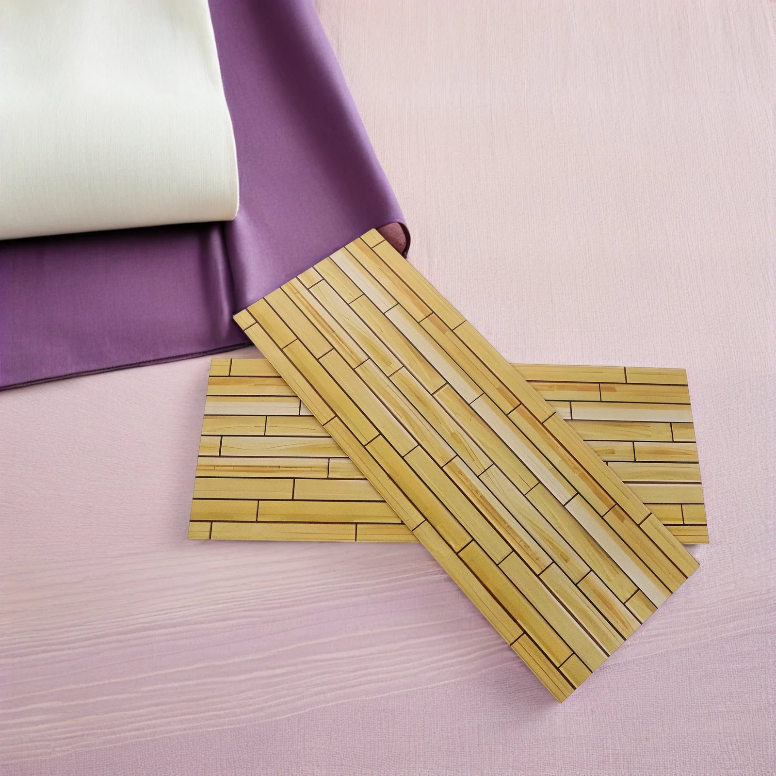 

2Pcs Natural Wood Texture Mini Flooring Ideal for DIY Enthusiasts and Miniature Spaces Dollhouse Flooring Dollhouse Floorboards