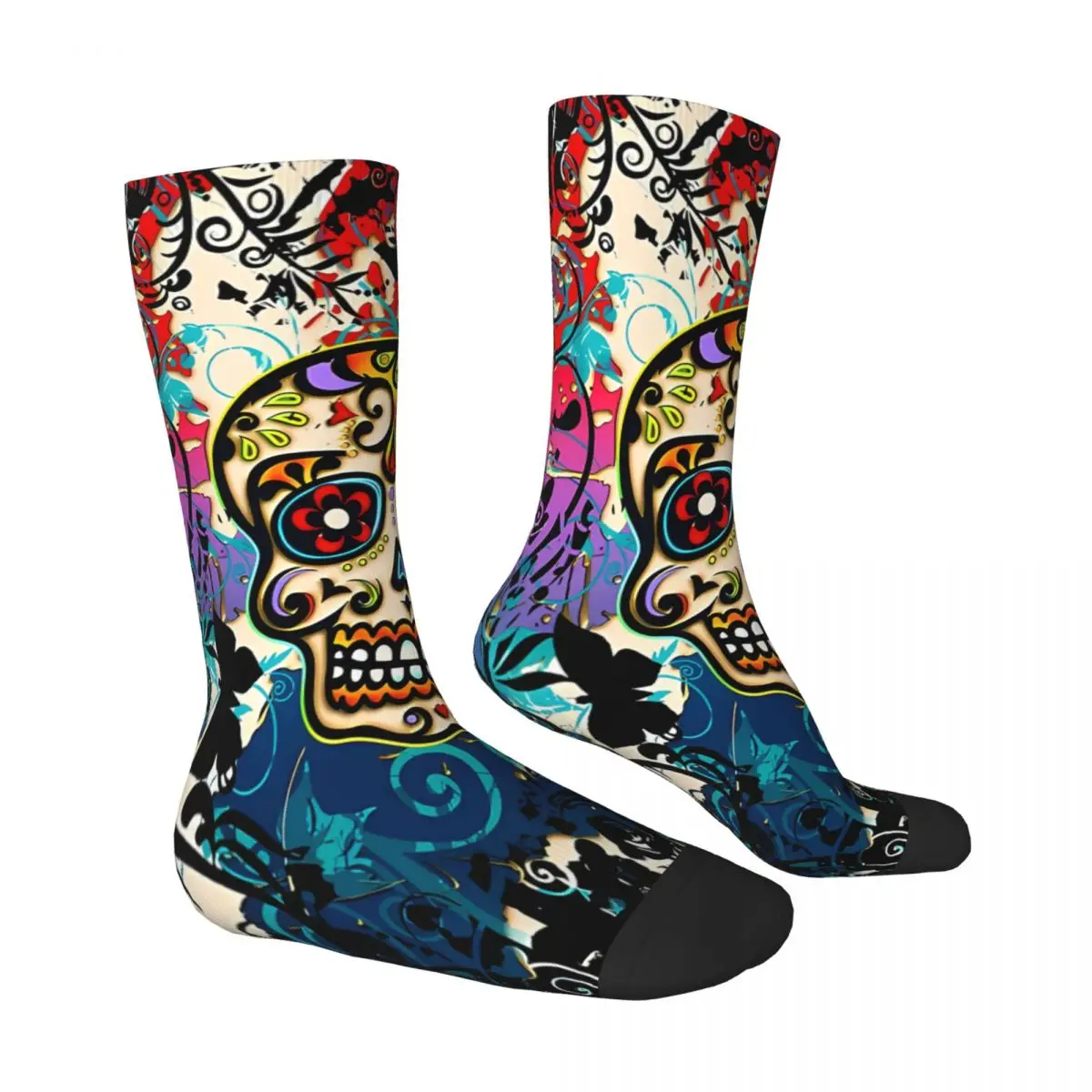 Mexican Sugar Skull Day Of The Dead Socks Male Mens Women Summer Stockings Harajuku