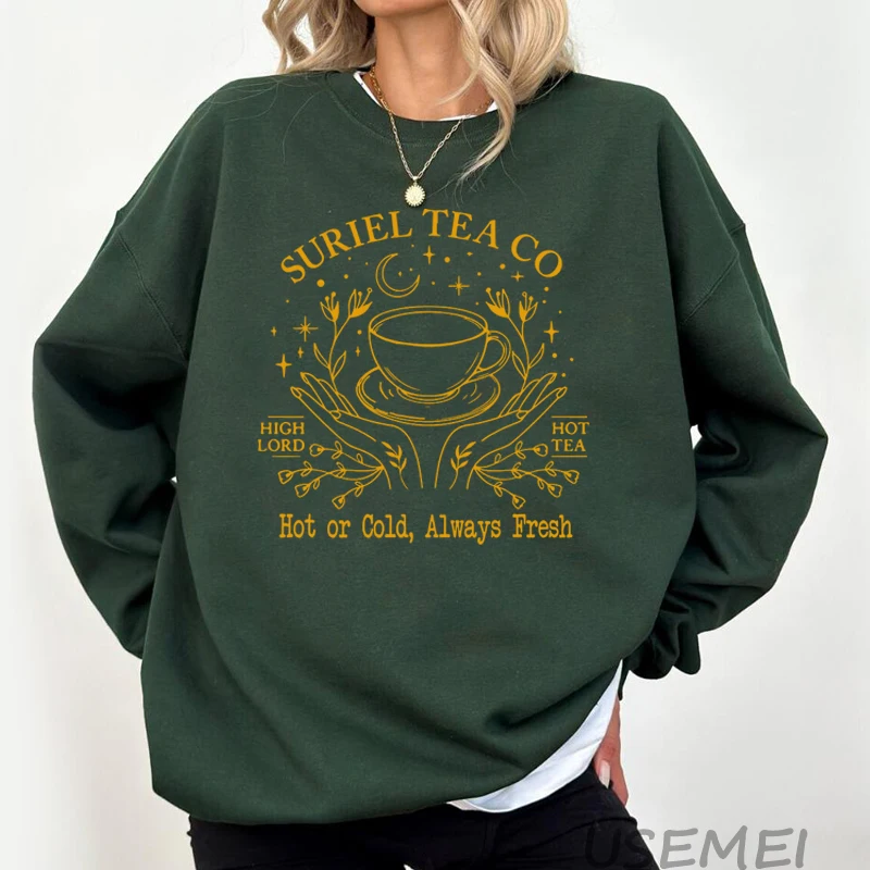 Suriel Tea Co Sweatshirt Acotar Tea Bookish Sweat SJM Hoodie A Court of Thorns and Roses Graphic Sweatshirts Book Clothing