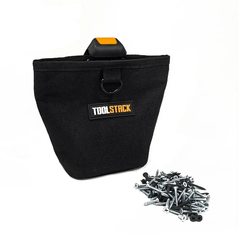 TOOLSTACK Nails Pouch Waterproof Hardware Waist Bag Large Capacity Nails Screws Storage Durable Multifunctional Working Tool Bag