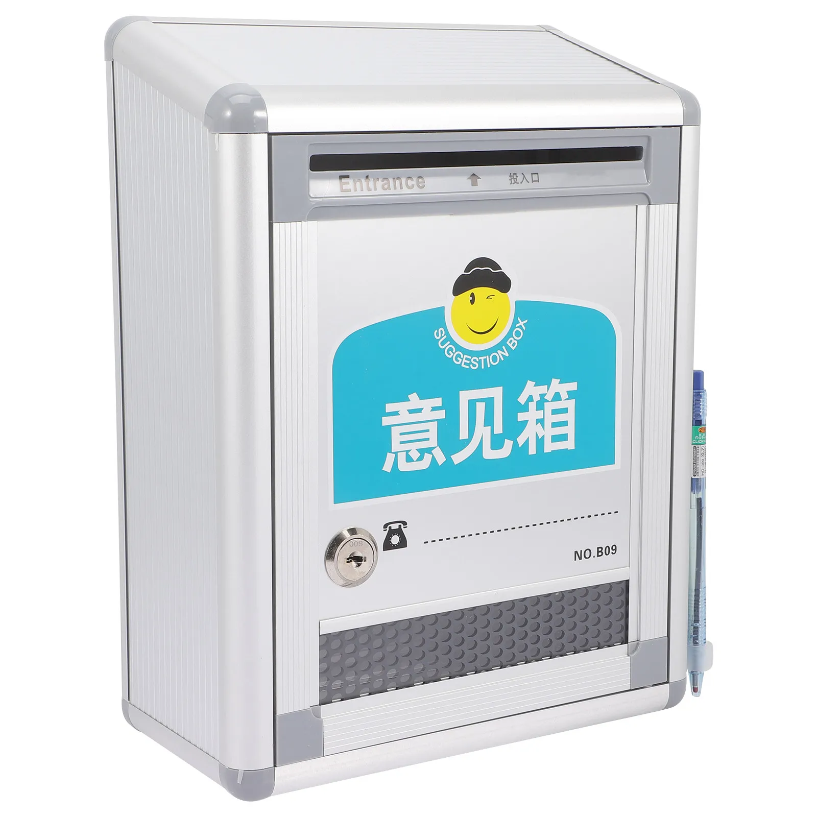 Sturdy Lockable Wall Mount Letter Box Suggestion Container for Business Office Home Public Spaces Compliant with Safety