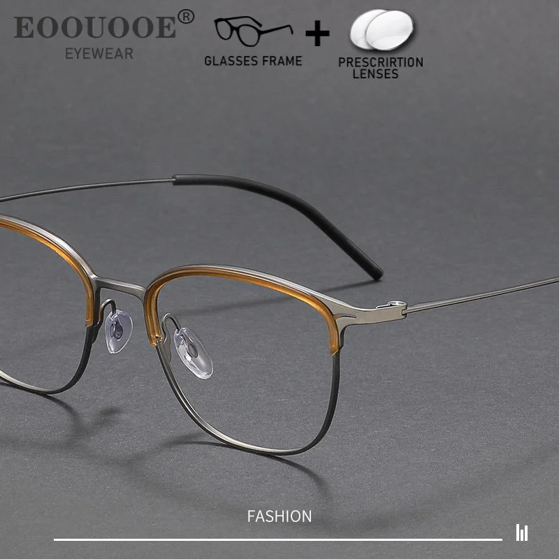 

Pure Titanium 7g ultra light Glasses With Prescription Lenses Myopia Reading Progressive Eyewear Anti-Reflection UV400 Recipe