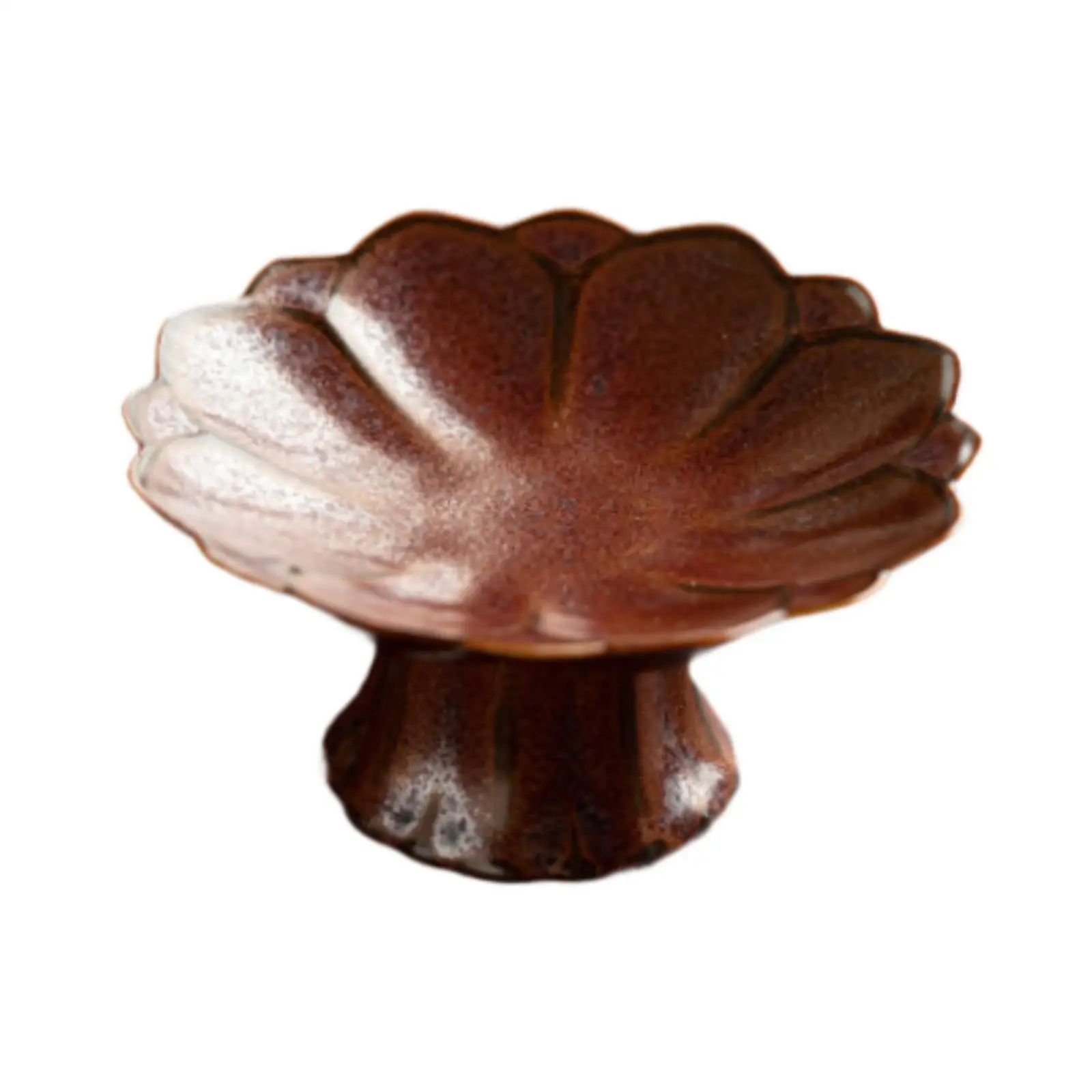 Elegant Ceramic Small Fruit Bowl Ornamental Pedestal Tray Decorative Cake Plate for Kitchen Counter Display