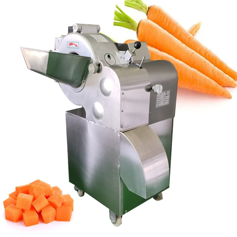 3mm 4mm 5mm Dicing Machine Commercial Vegetable Cutting Machine Melon Fruit Slice Shredding Dicing Machine