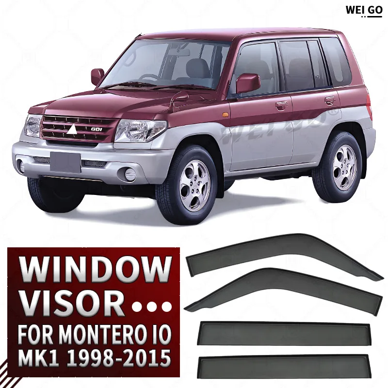 

For Mitsubishi Montero io 1998-2015 Car Window Visor Awning Shelters Windshield Side Window Rain Sun Shade Car Styling