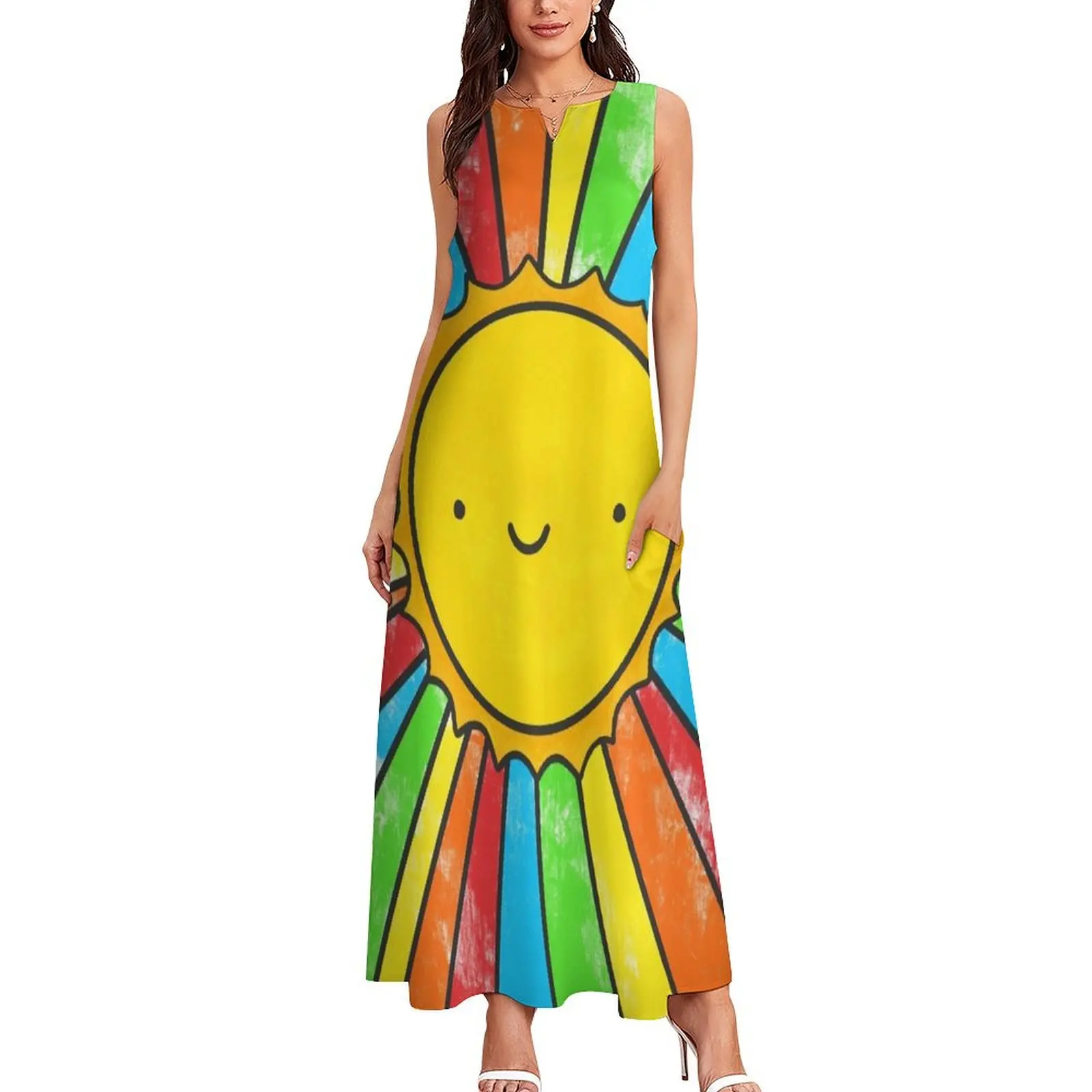 Radiate Positivity Long Dress Dress vintage Party dresses for women